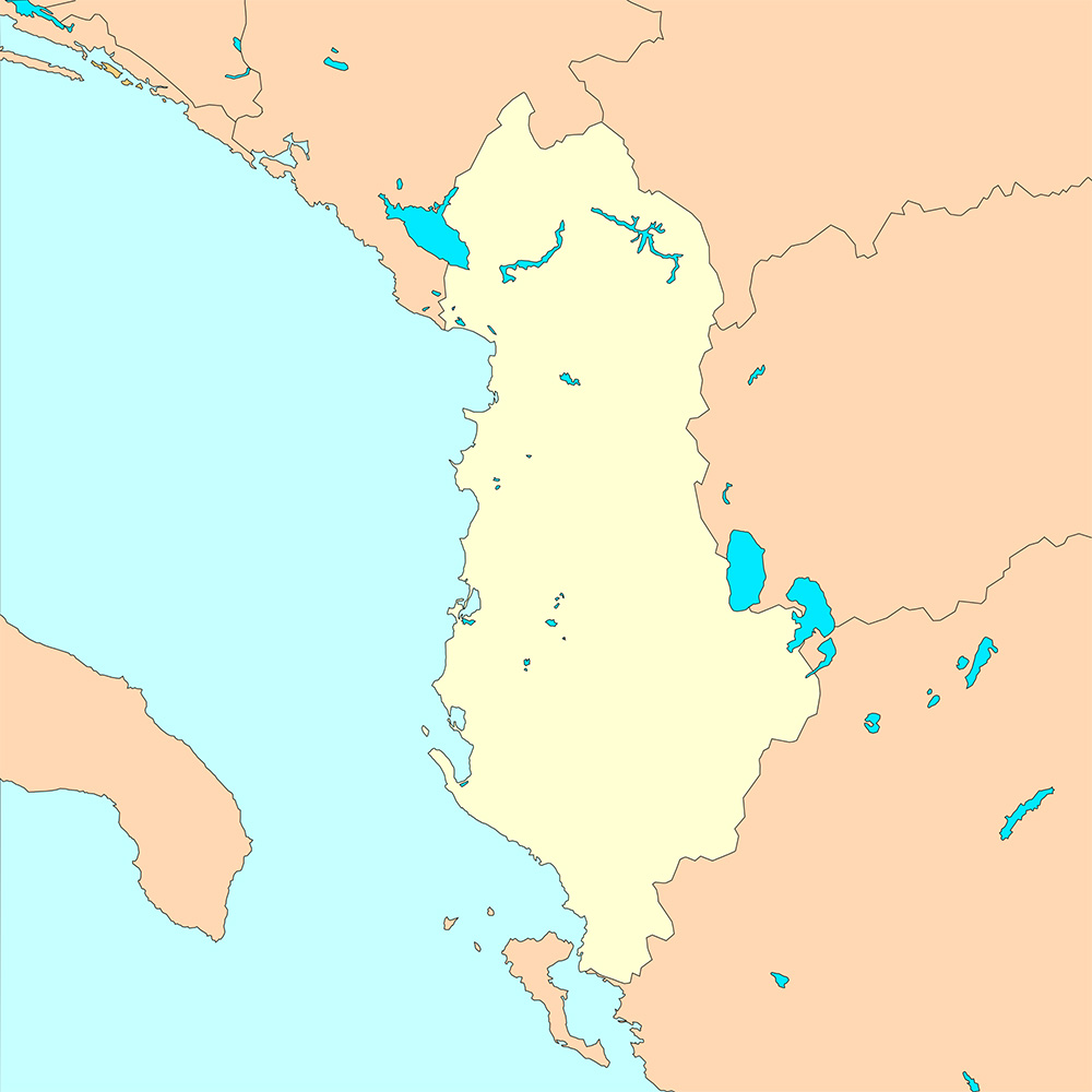 Mappa vuota Albania