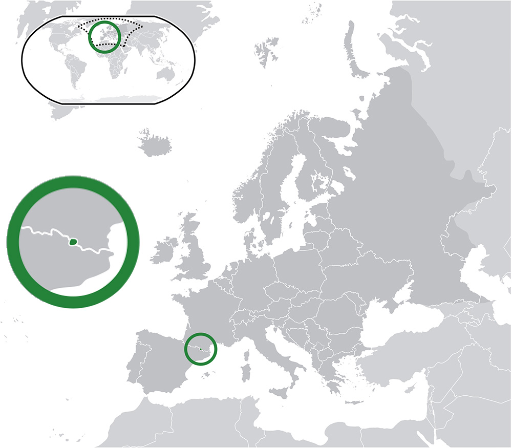 Mappa vuota Europa Andorra