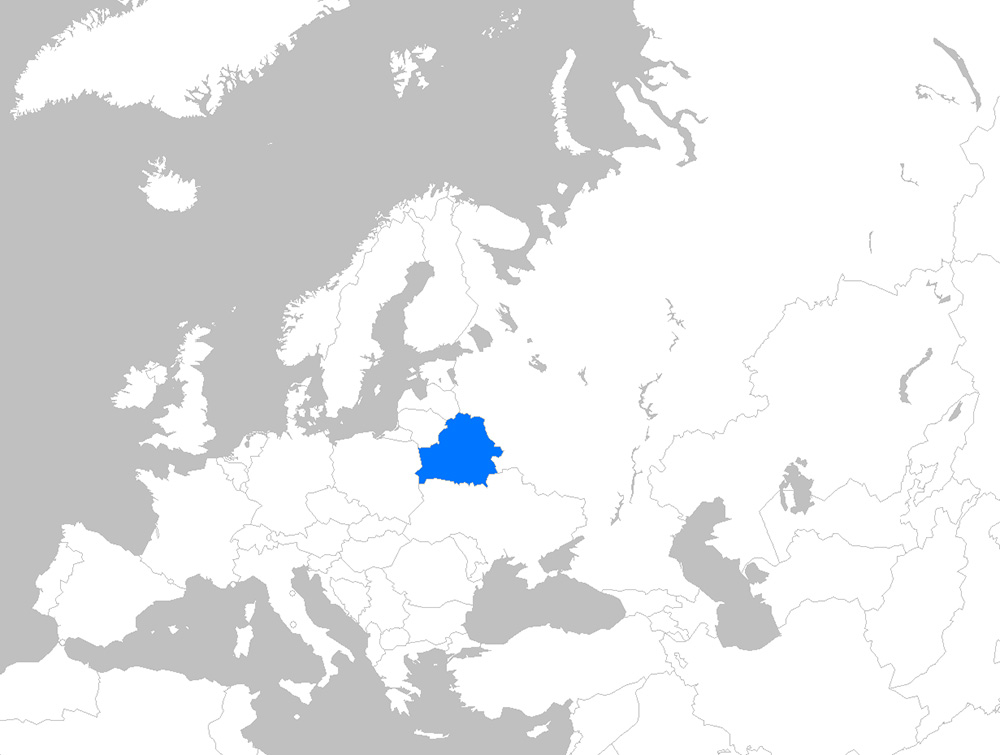 Mappa Bielorussia Europa