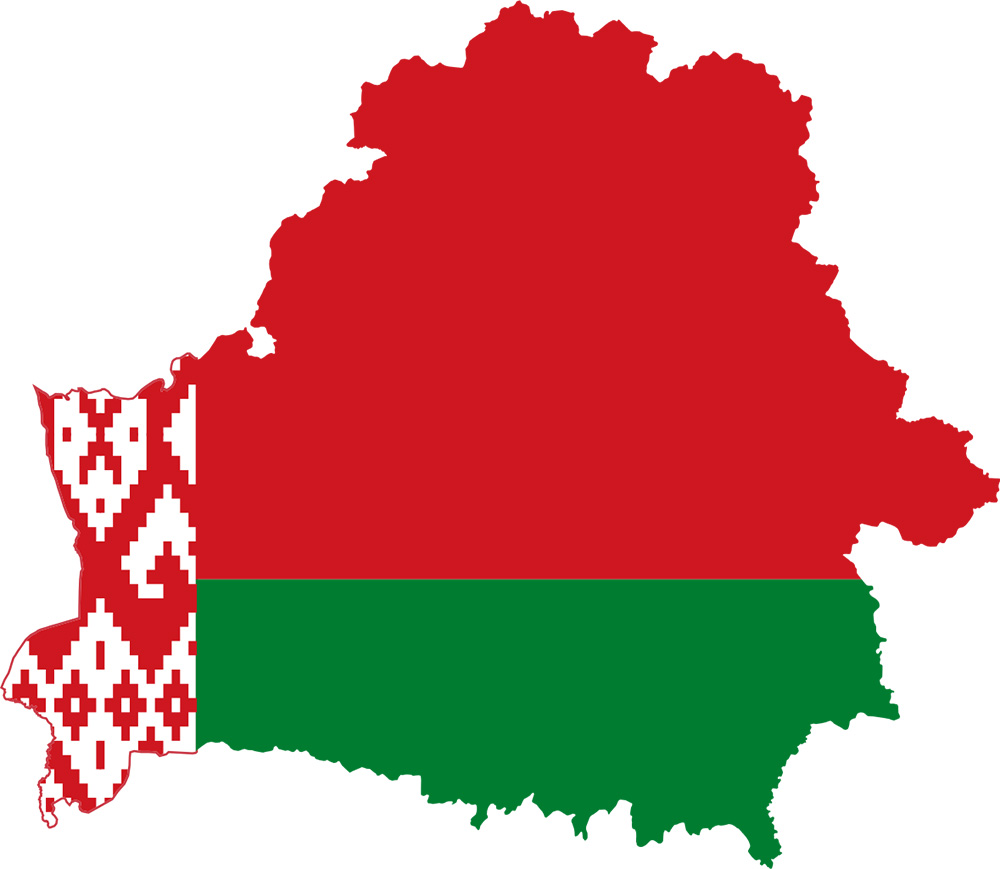 Mappa Bielorussia Bandiera