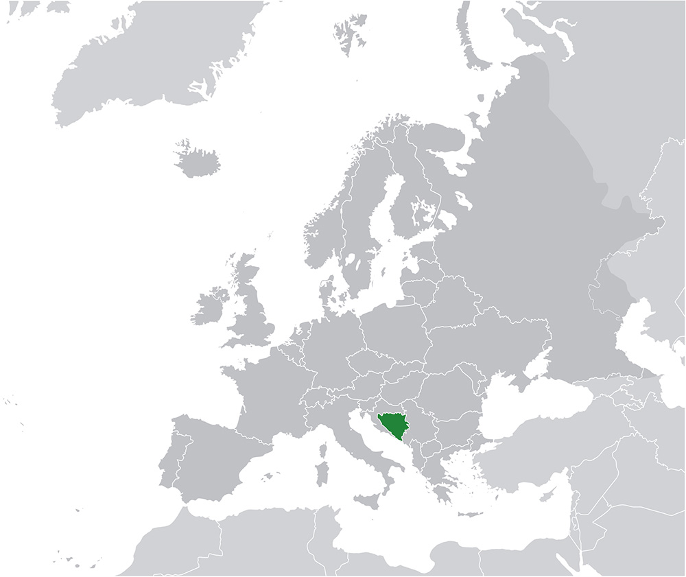 Mappa Bosnia ed Erzegovina Europa