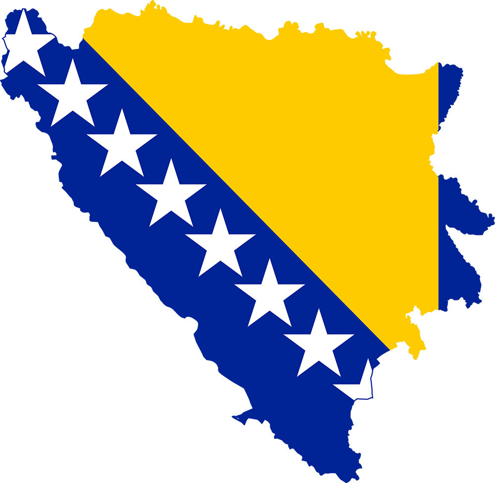 Mappa Bosnia ed Erzegovina Bandiera