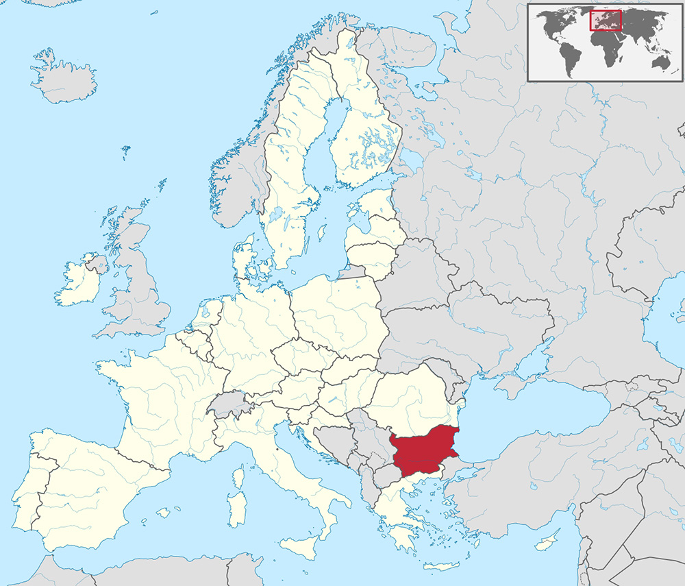 Mappa Bulgaria Europa