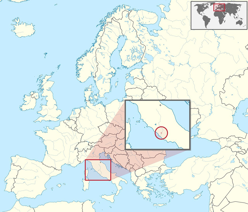 Mappa Città del Vaticano Europa