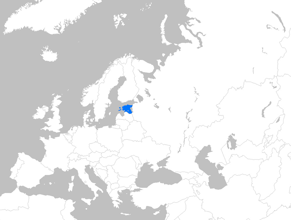 Mappa Estonia Europa