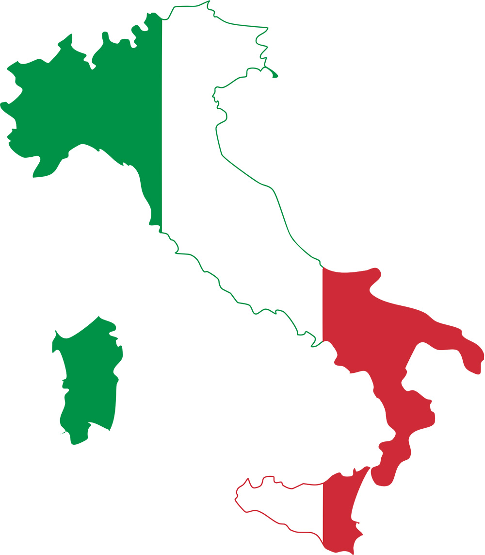 Mappa Italia Bandiera