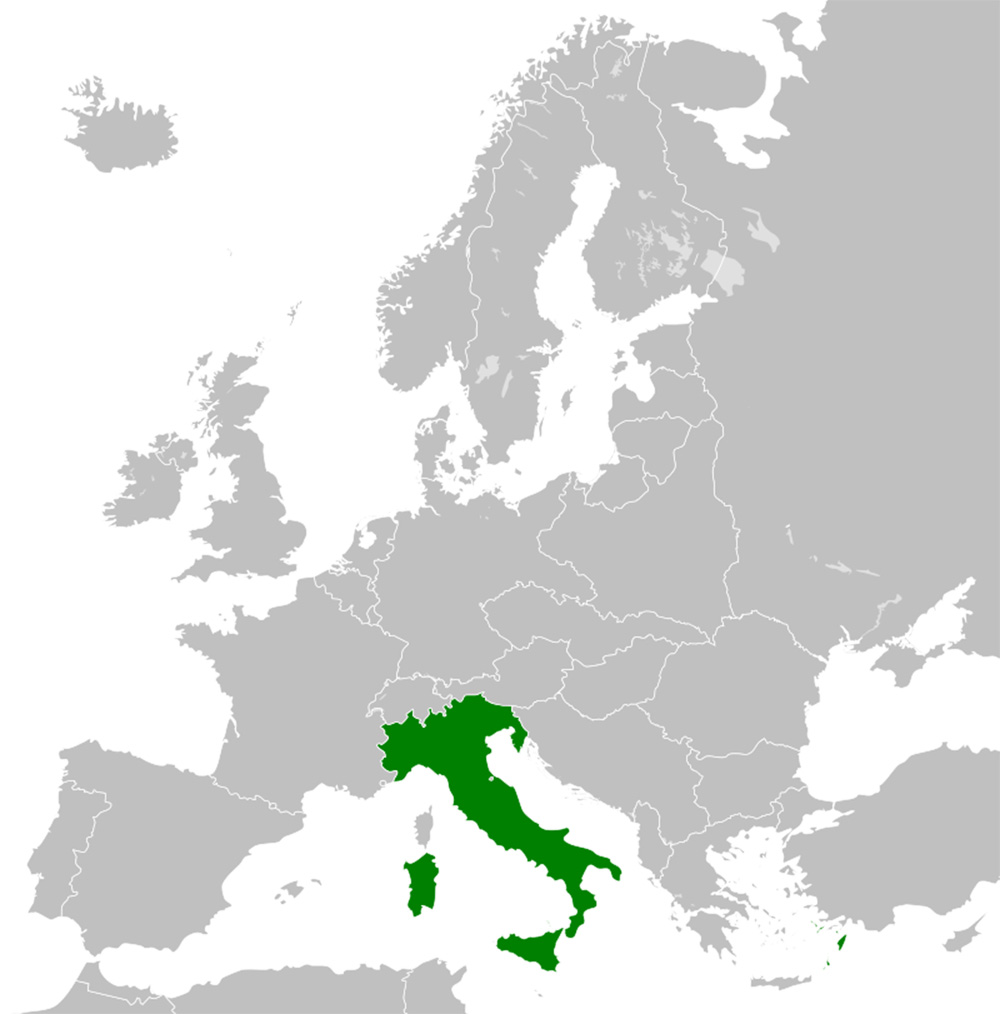Mappa Italia Europa