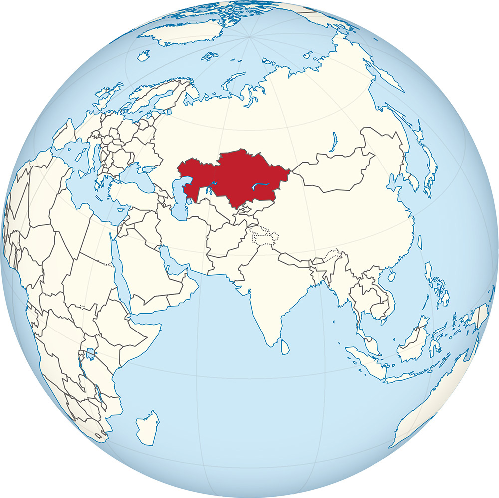 Mappa Kazakistan Mondo