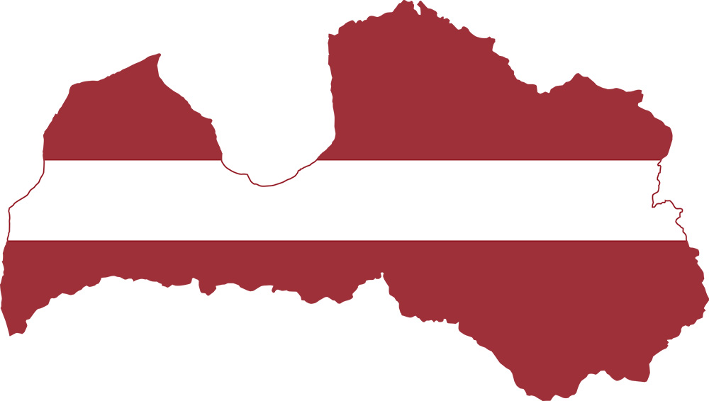 Mappa Lettonia Bandiera 