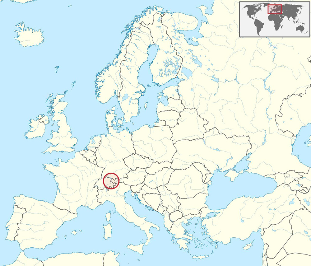 Mappa Liechtenstein Europa