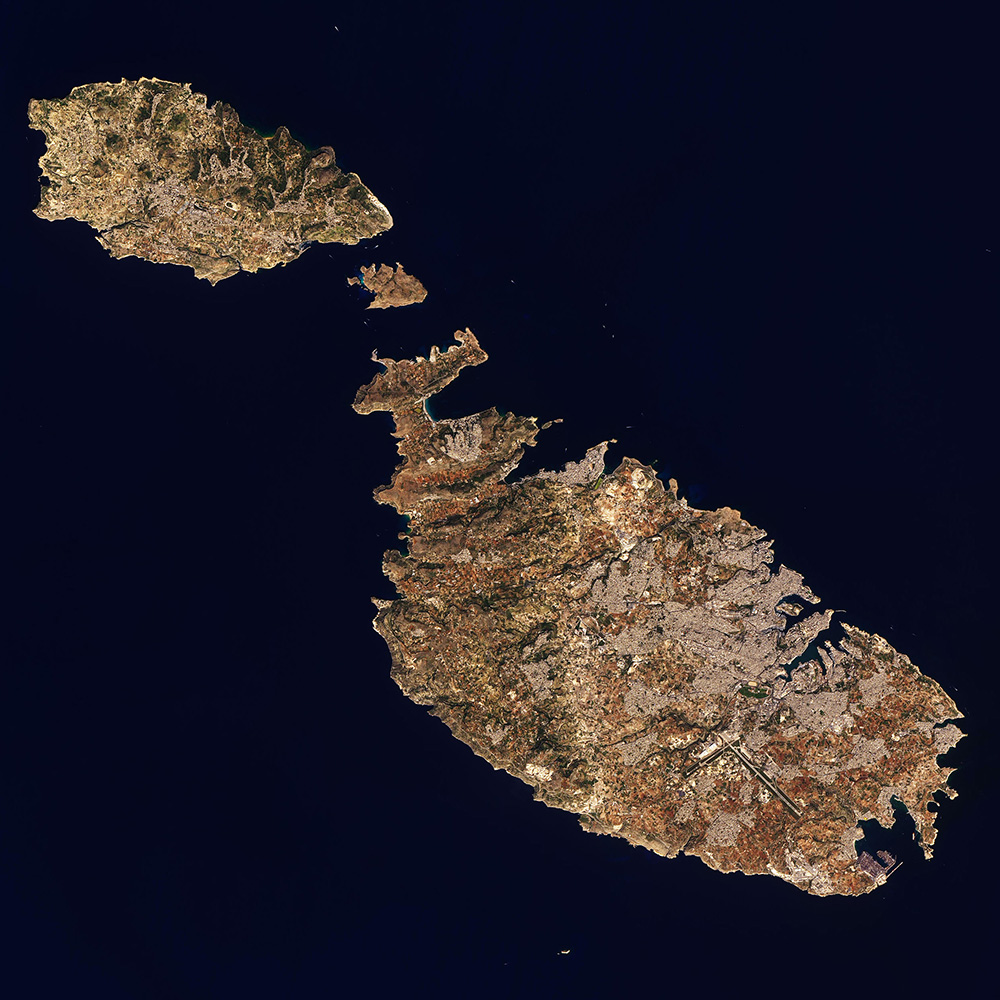Mappa vista satellitare Malta