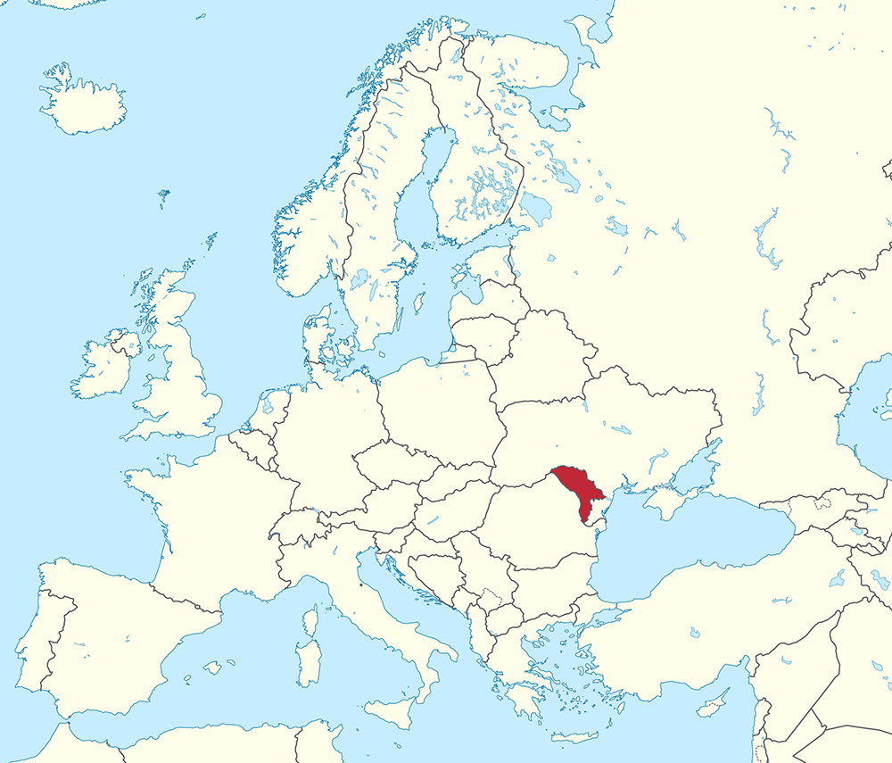 Mappa Moldavia Europa