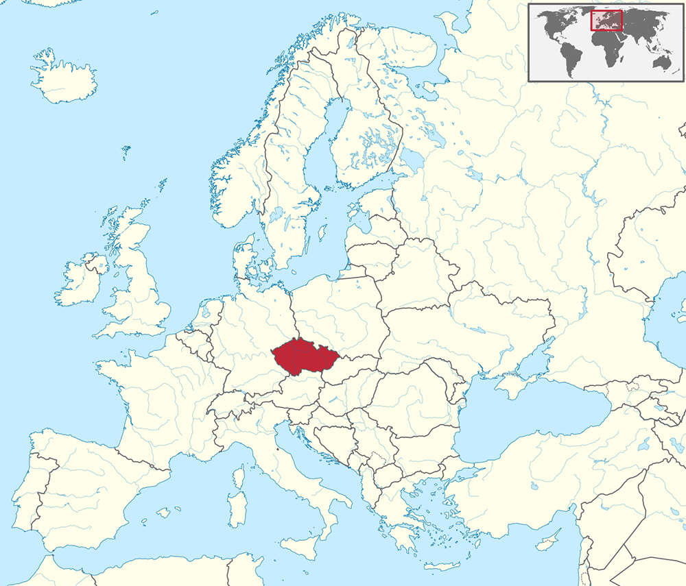 Mappa Repubblica Ceca Europa