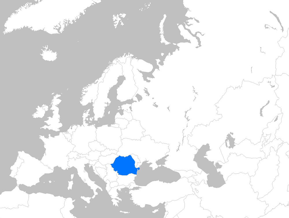 Mappa Romania Europa