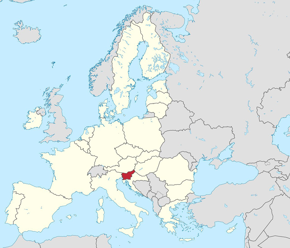 Mappa Slovenia Europa