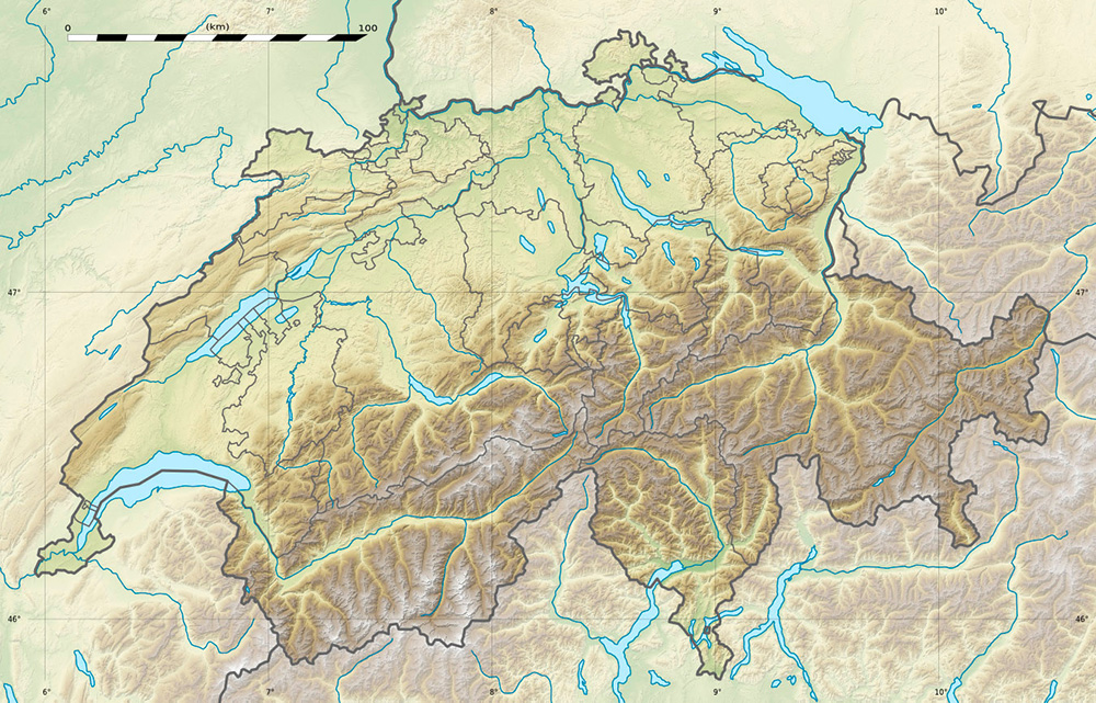 Mappa dei rilievi Svizzera