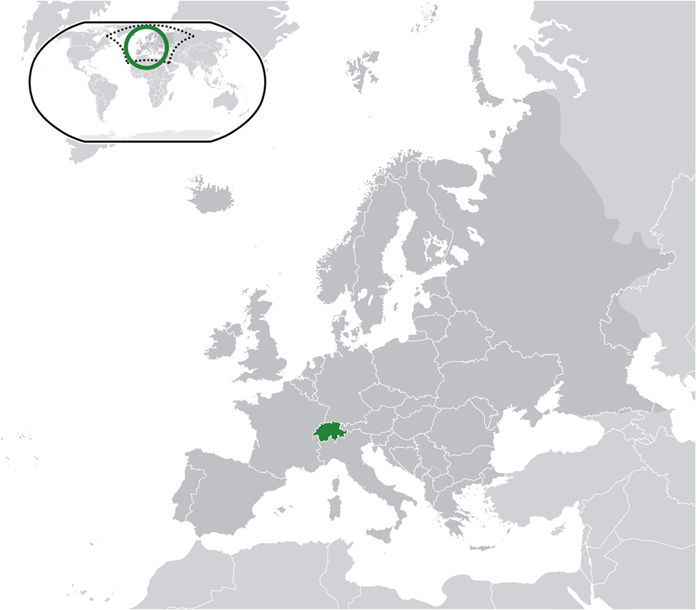 Mappa Svizzera Europa