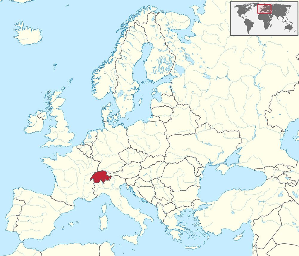 Mappa Svizzera Europa